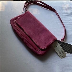Ann Taylor Pink Suede Purse